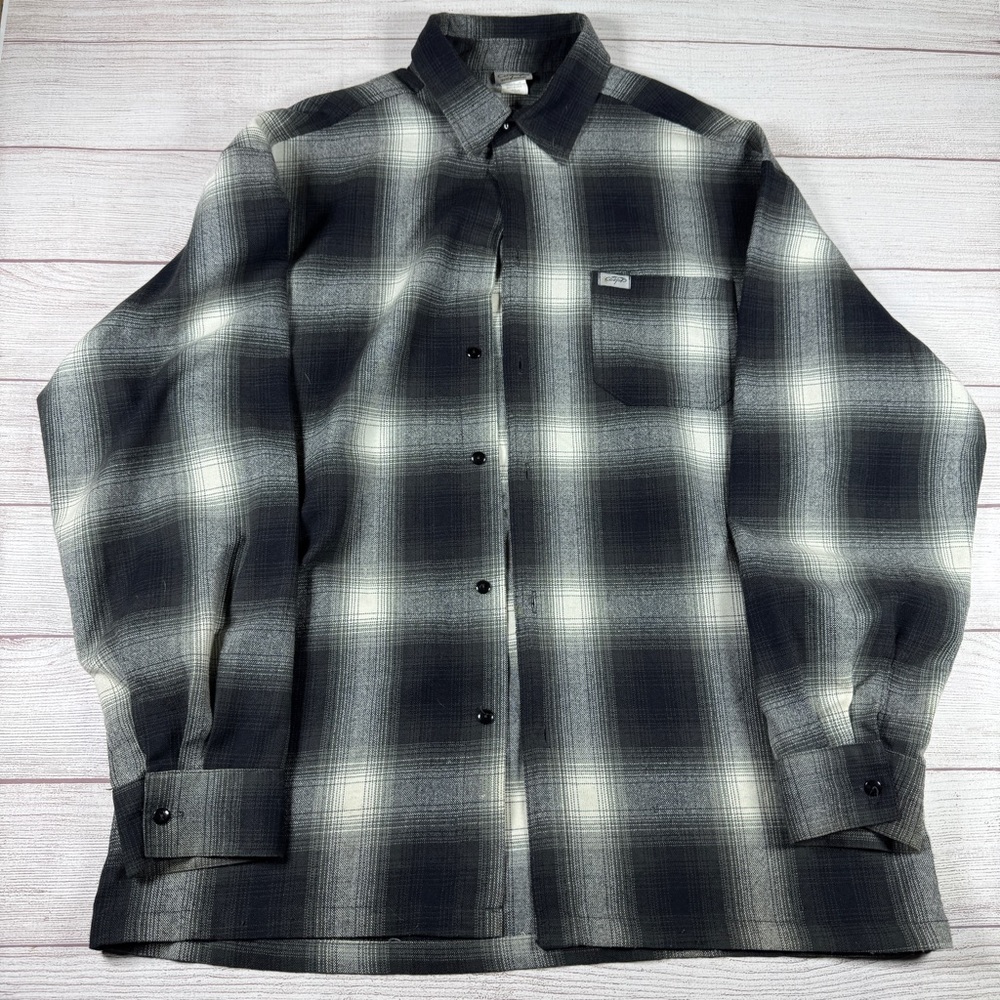 Men's caltop long sleeve button up flannel size large